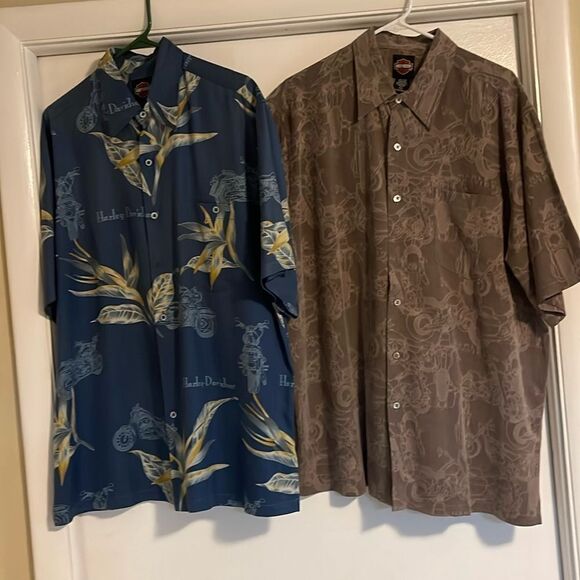 Harley Davidson, Hawaiian shirt bundle large